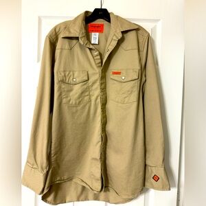 Wrangler flame resistant long sleeve button down